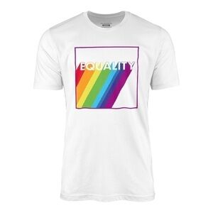 𝅺equality Rainbow White T-Shirt (unisex)
